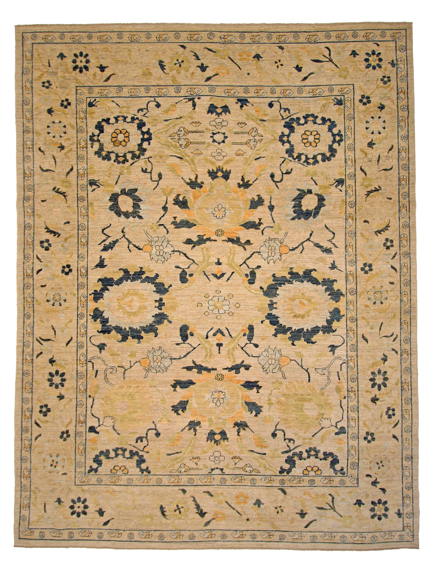 Afghan-made Oushak (9'01"x11'10")-0