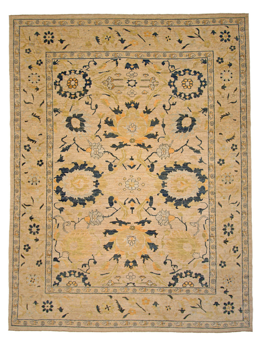 Afghan-made Oushak (9'01"x11'10")-0