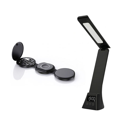 Smart Power & Productivity Bundle: 3-in-1 LED Desk Lamp & 5-in-1 Wireless Charging Station-0