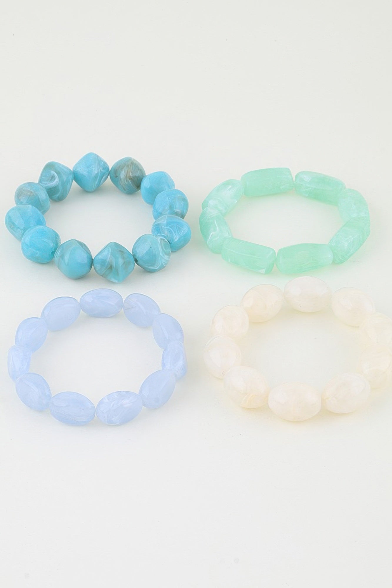 Multi Marble Stone Beaded Bracelet