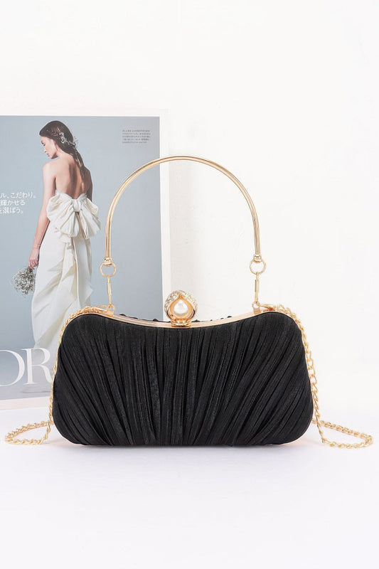Pleated Polyester Party Clutch