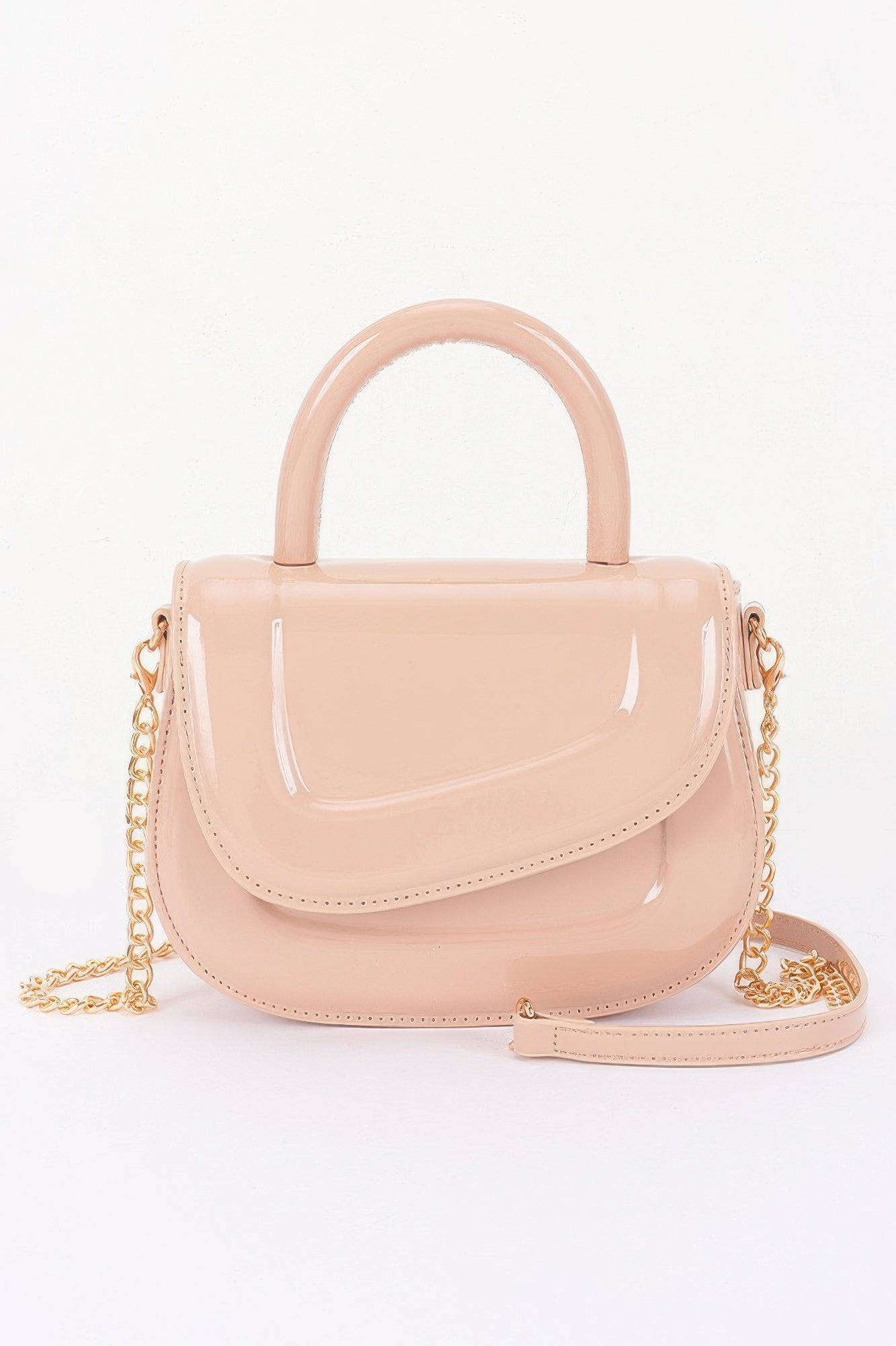 Patent Leather Top Handle Bag