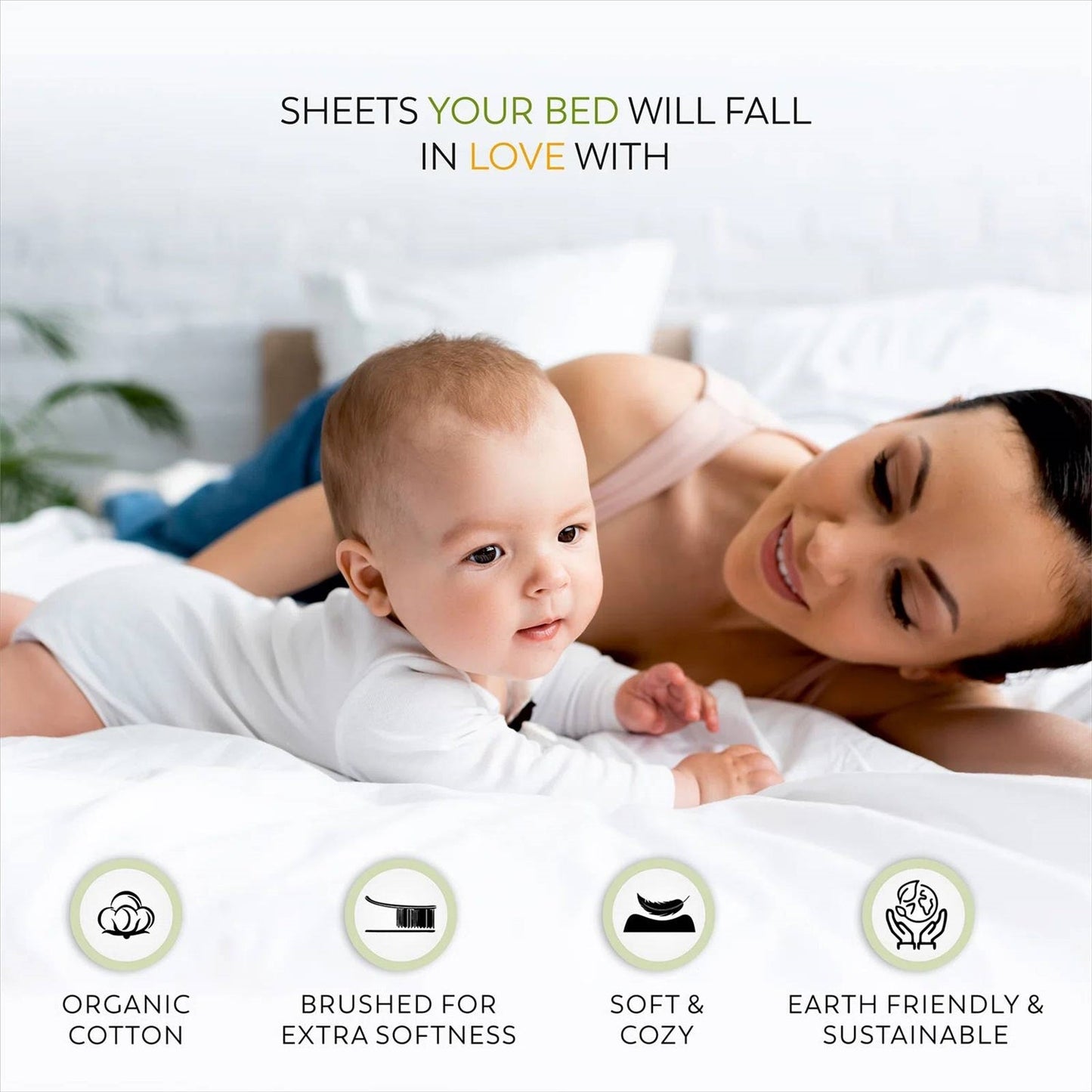 Full size White 100-Percent Certified Organic Cotton Sheet Set-3