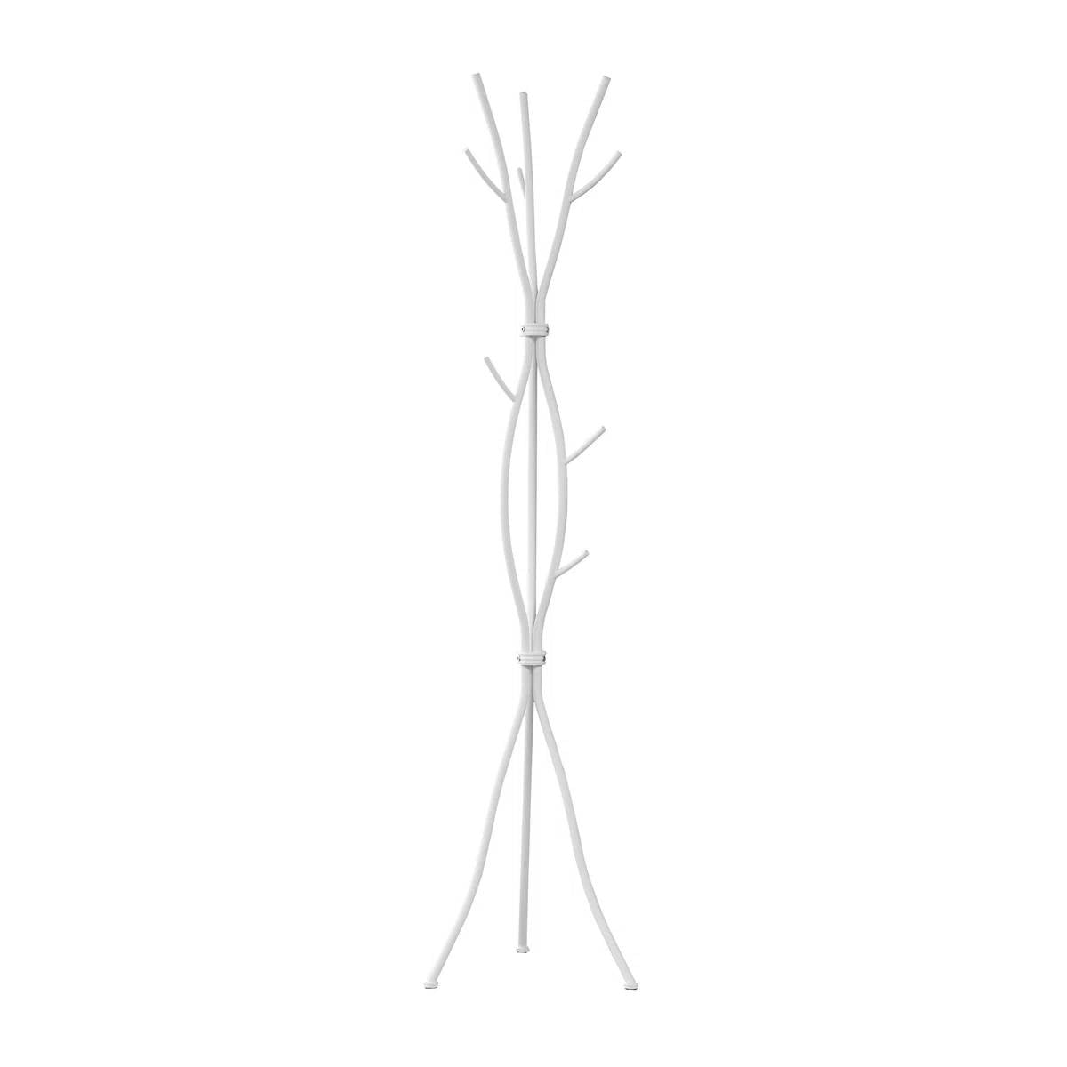 74-inch White Metal Coat Rack Entryway Hall Tree Umbrella Stand-3