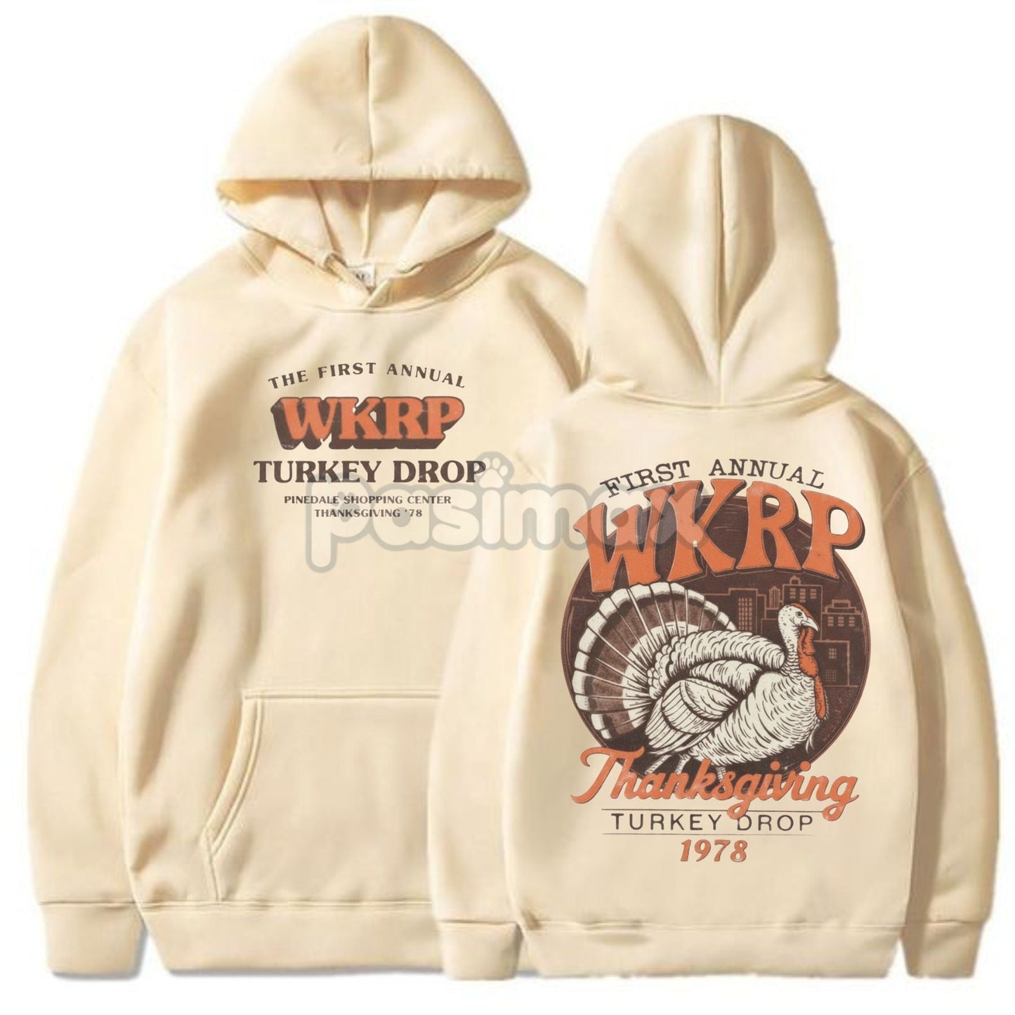 WKRP Turkey Drop 1978 Hoodie – Inaugural Thanksgiving Pullover, Cincinnati Sitcom Nostalgia