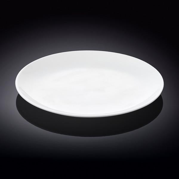 Set Of 6 Professional Rolled Rim White Dinner Plate 10" inch | 25.5 Cm-0