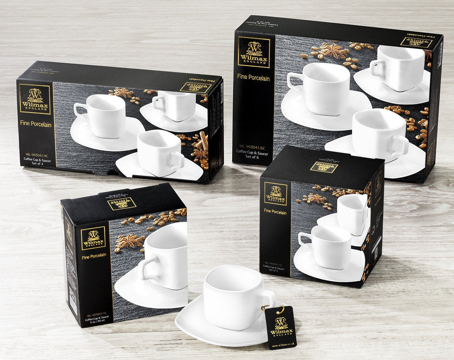 White 3 Oz | 90 Ml Coffee Cup & Saucer-4