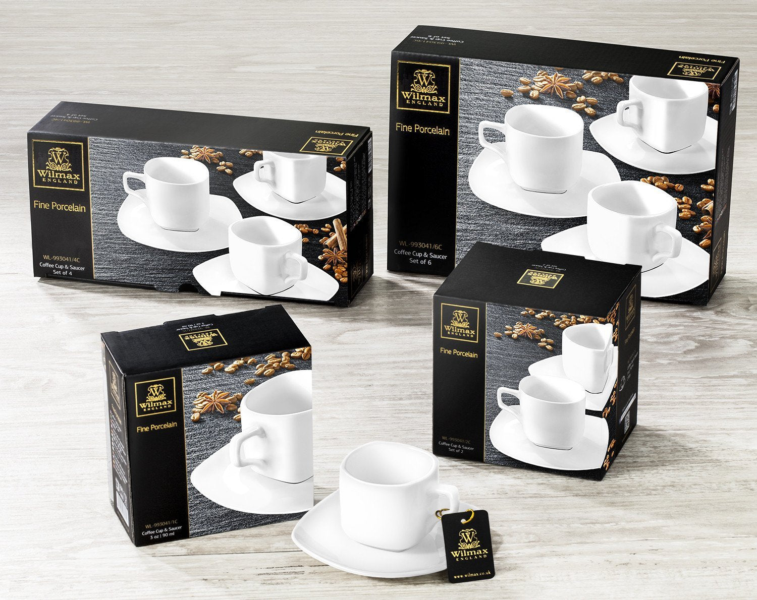 White 3 Oz | 90 Ml Coffee Cup & Saucer-4