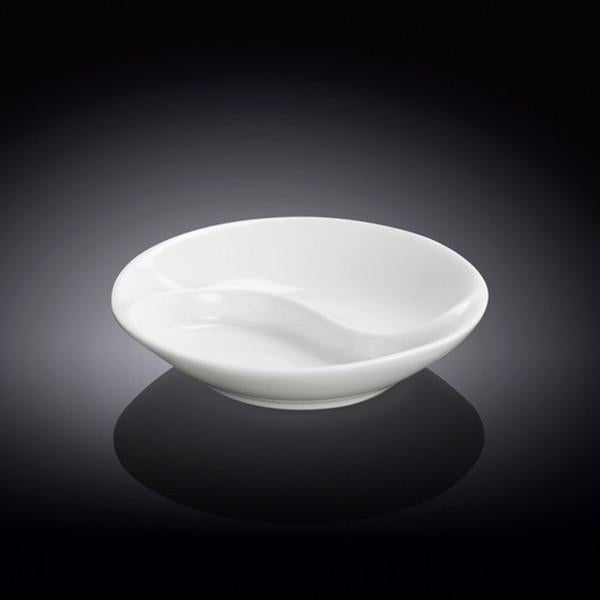 Round White Ying Yang Divided Soy Dish 3.5" inch | 9 Cm-1