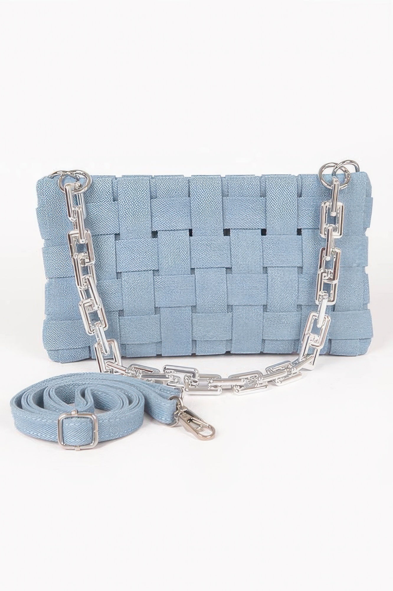 WOMEN'S BAG TRIBECA Denim Braided Chain Shoulder – BYMANYC ® New York-2