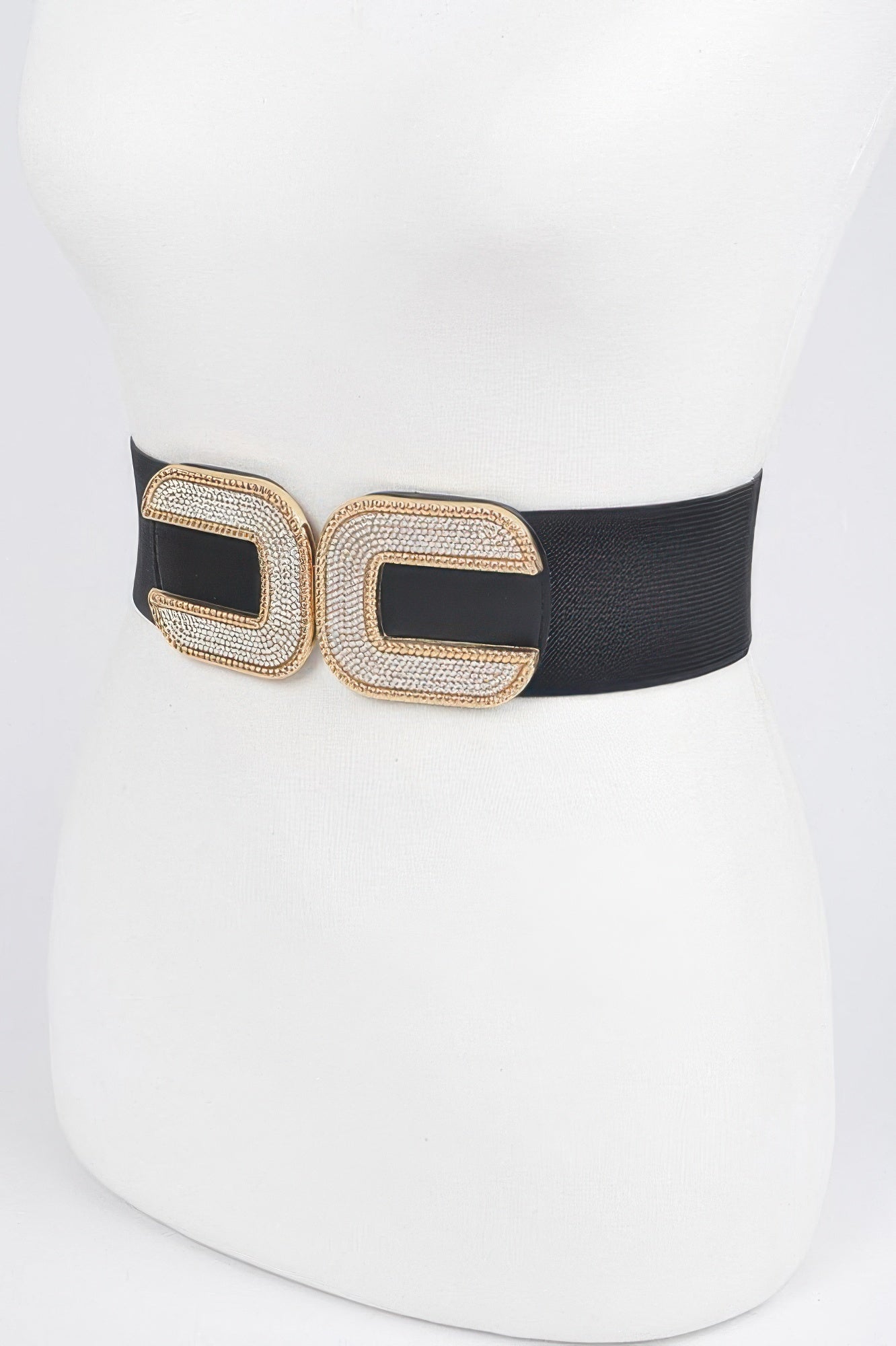 WOMEN'S BELT ASTOR Rhinestone Buckle Stretch BYMANYC ® New York-2
