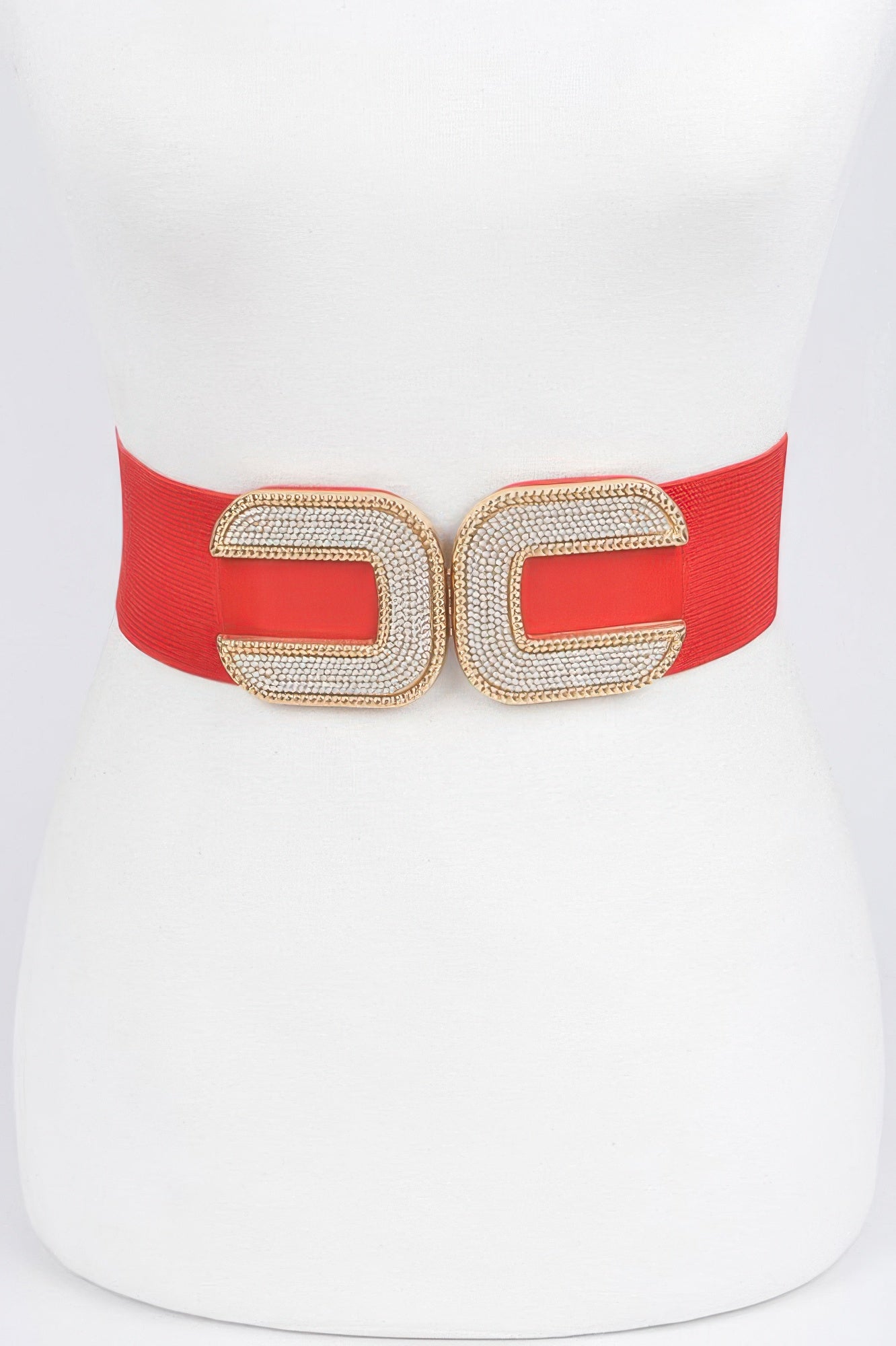 WOMEN'S BELT ASTOR Rhinestone Buckle Stretch BYMANYC ® New York-6