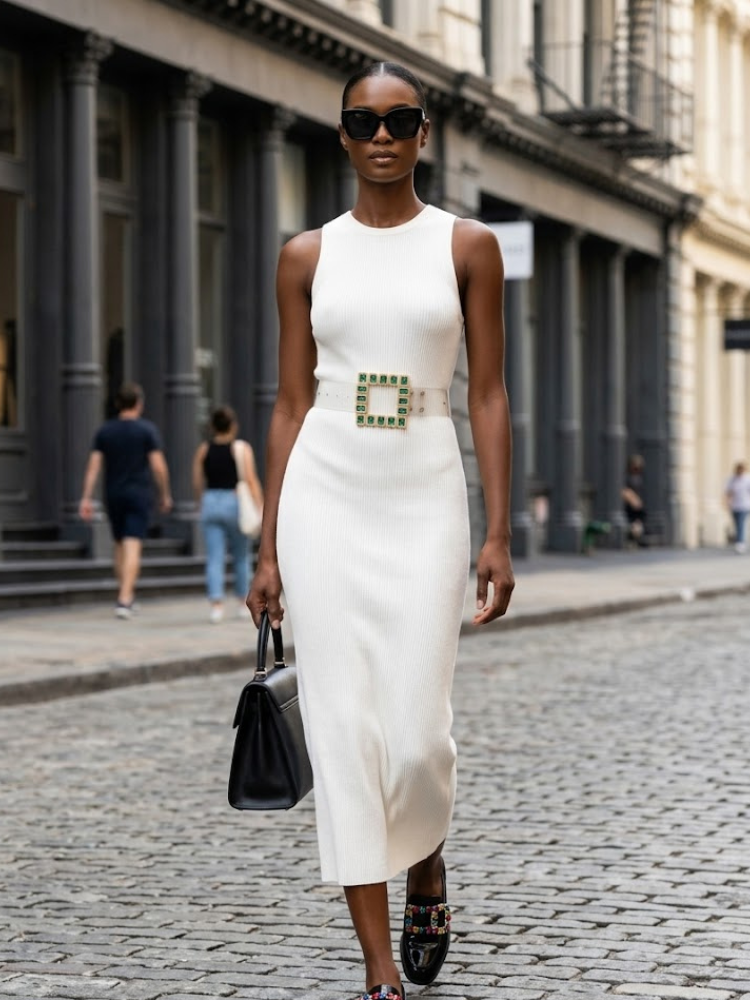 WOMEN'S BELT • PARK AVENUE Fashion Chic Stone BYMANYC ® New York-0