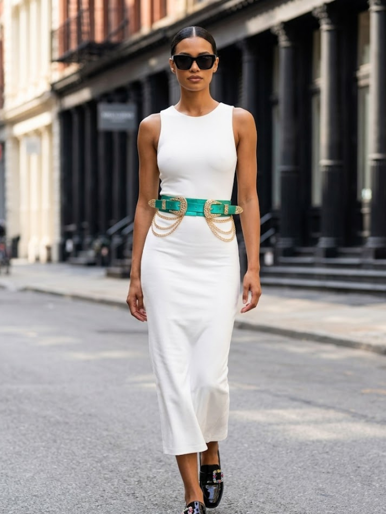 WOMEN'S BELT • SOHO Fashion Chic Two Buckle BYMANYC ® New York-0