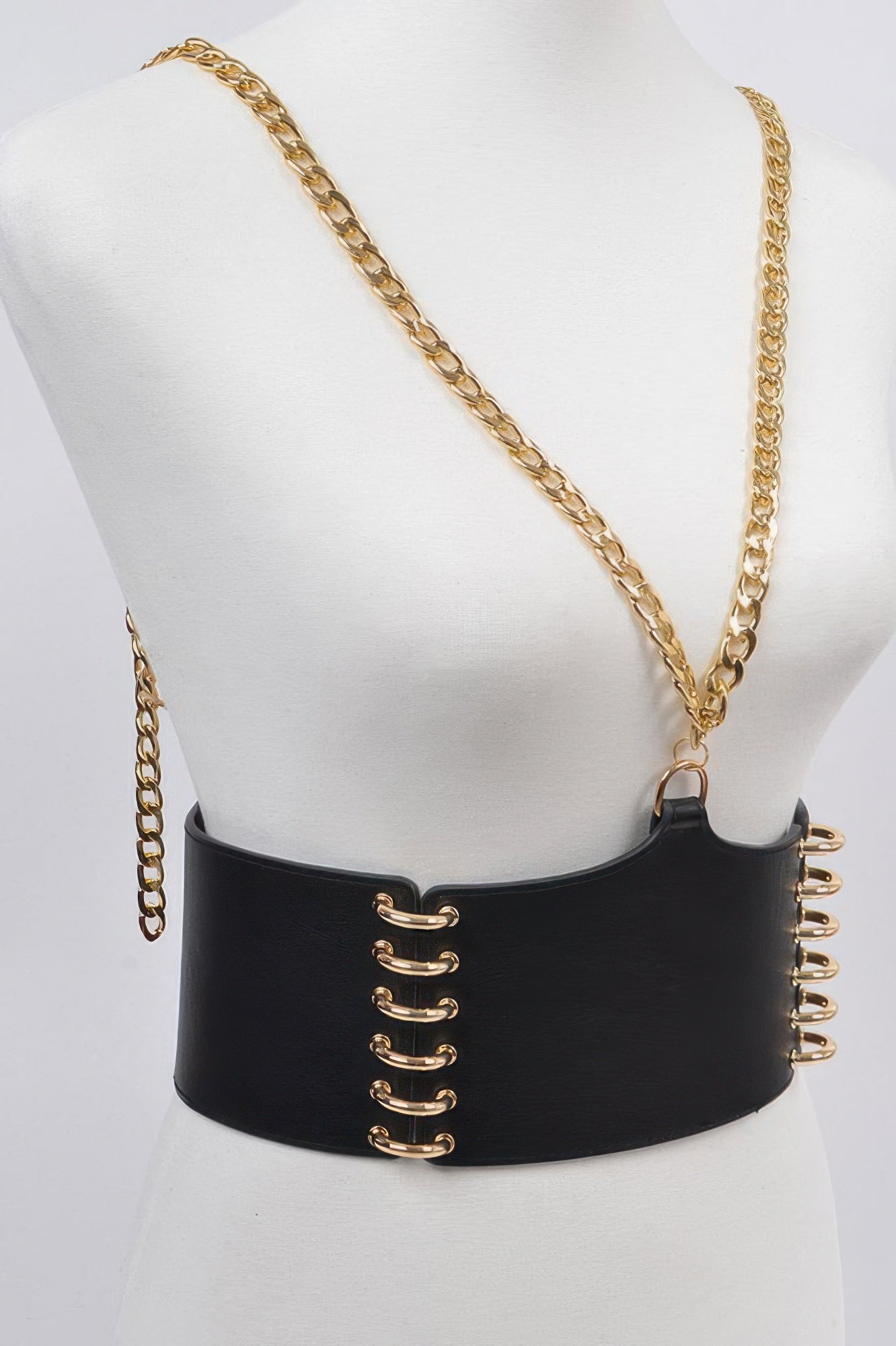 WOMEN'S BELT SOHO Wide Faux Leather Statement BYMANYC ® New York-3