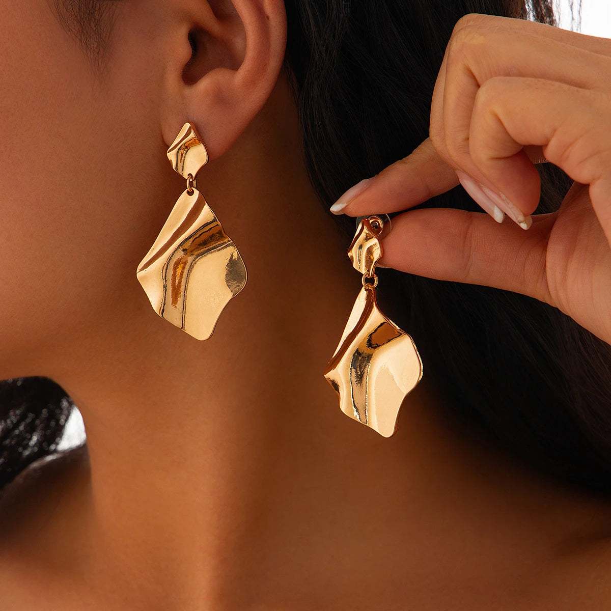 WOMEN'S EARRINGS Gold Color HUDSON - BYMANYC ® New York-0