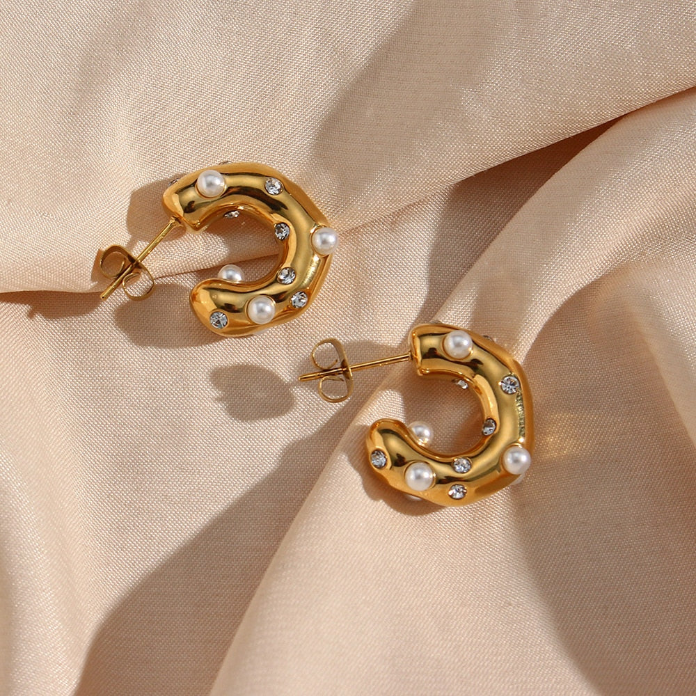 WOMEN'S EARRINGS Gold Color HUDSON - BYMANYC ® New York-1