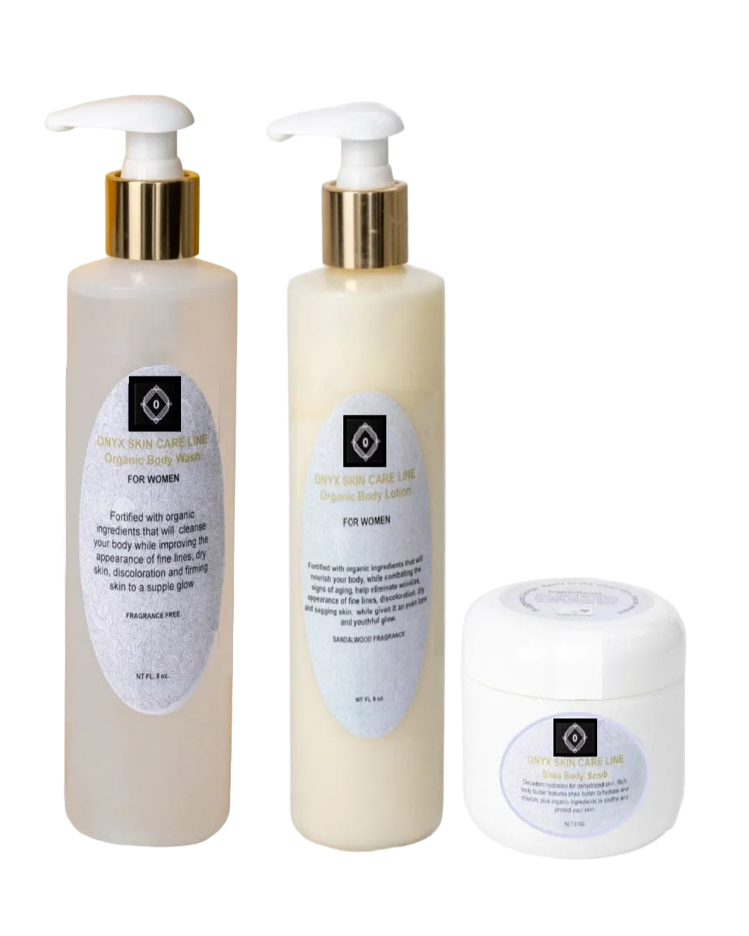ORGANIC THREE STEP DRY  SKIN CARE SYSTEM -  for WOMEN Five Fragrances-0
