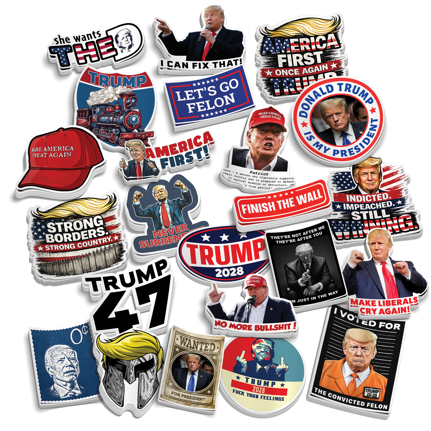 Trump 33 Piece Sticker Pack