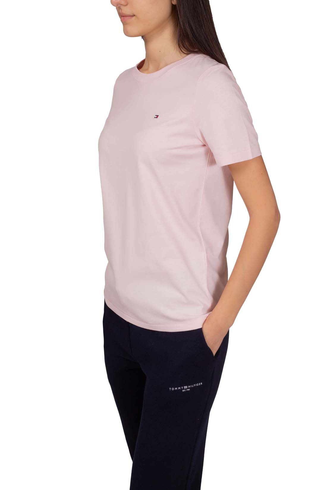 TOMMY HILFIGER - Women's regular T-shirt with embroidery  - Size XL-7