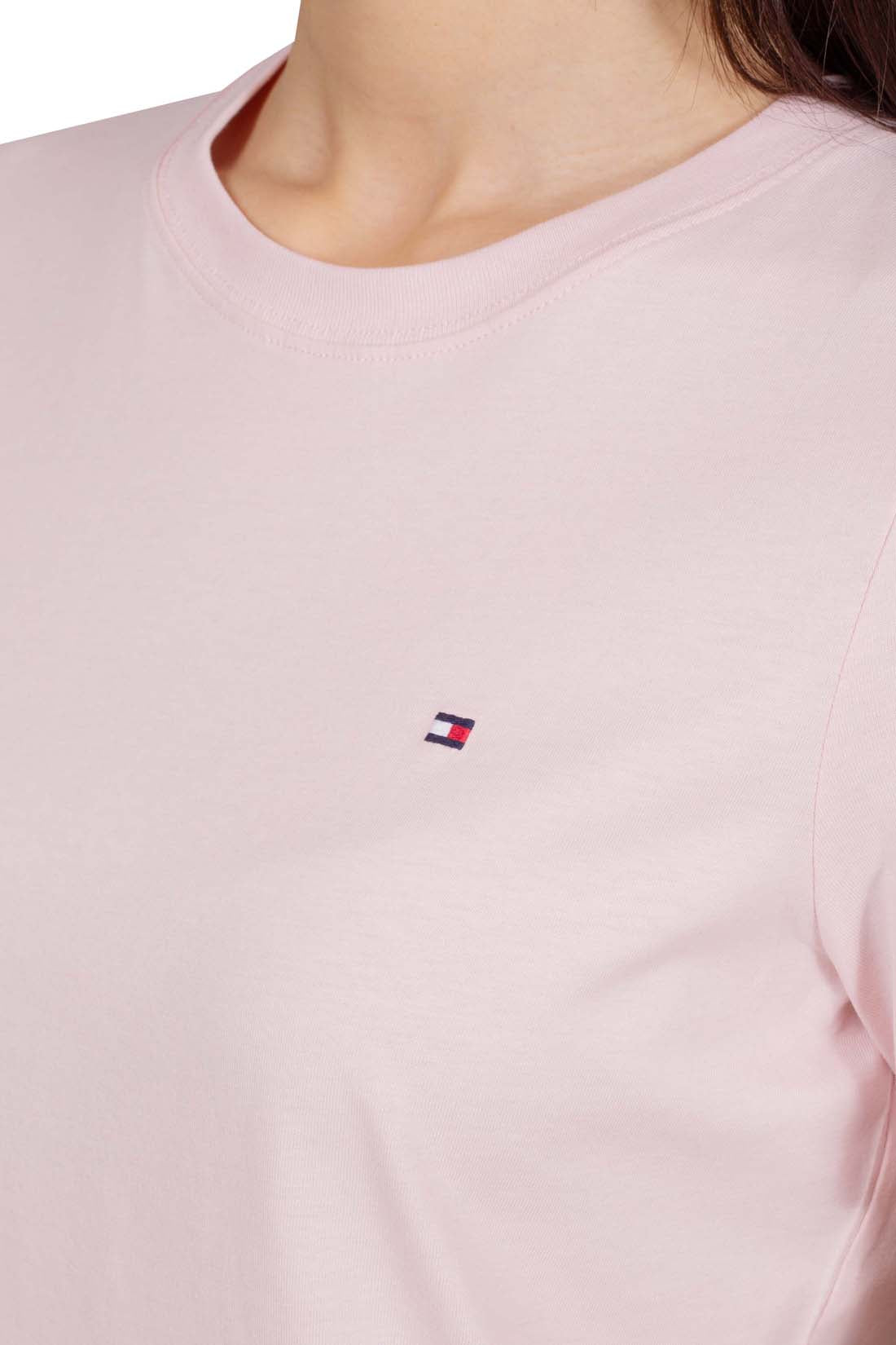TOMMY HILFIGER - Women's regular T-shirt with embroidery  - Size XL-8