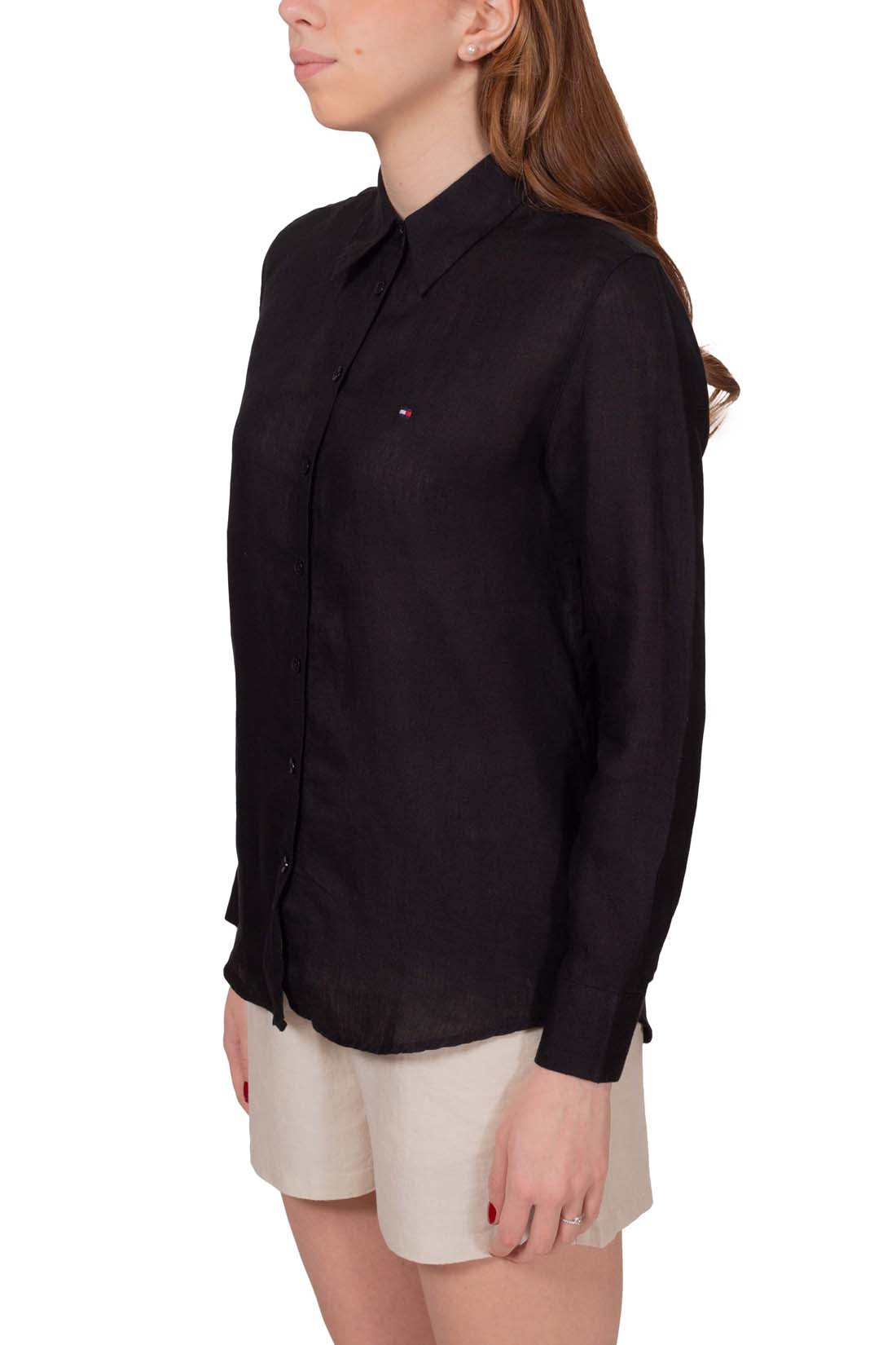 TOMMY HILFIGER - Women's relaxed linen shirt-7