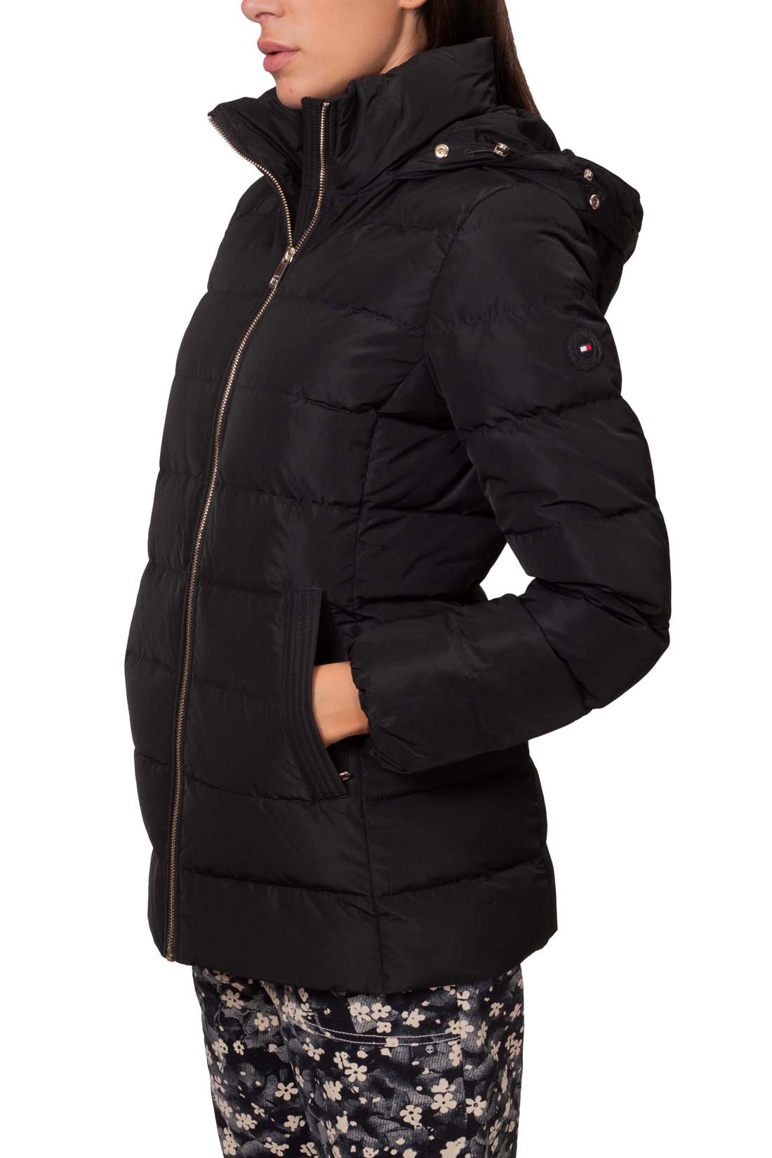 TOMMY HILFIGER - Women's water-repellent down jacket with faux-fur detail  - Size XL-16