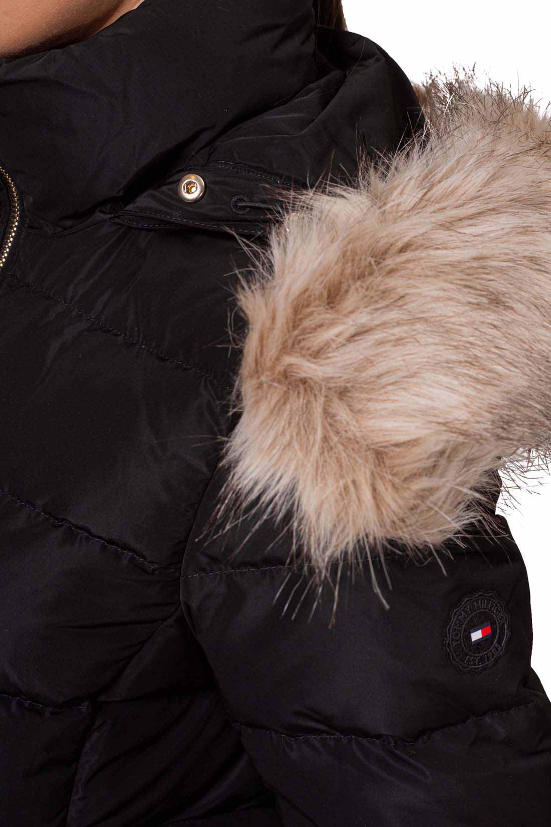 TOMMY HILFIGER - Women's water-repellent down jacket with faux-fur detail  - Size XL-20