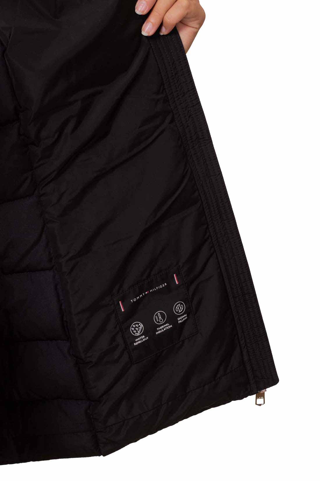 TOMMY HILFIGER - Women's water-repellent down jacket with faux-fur detail  - Size XL-12