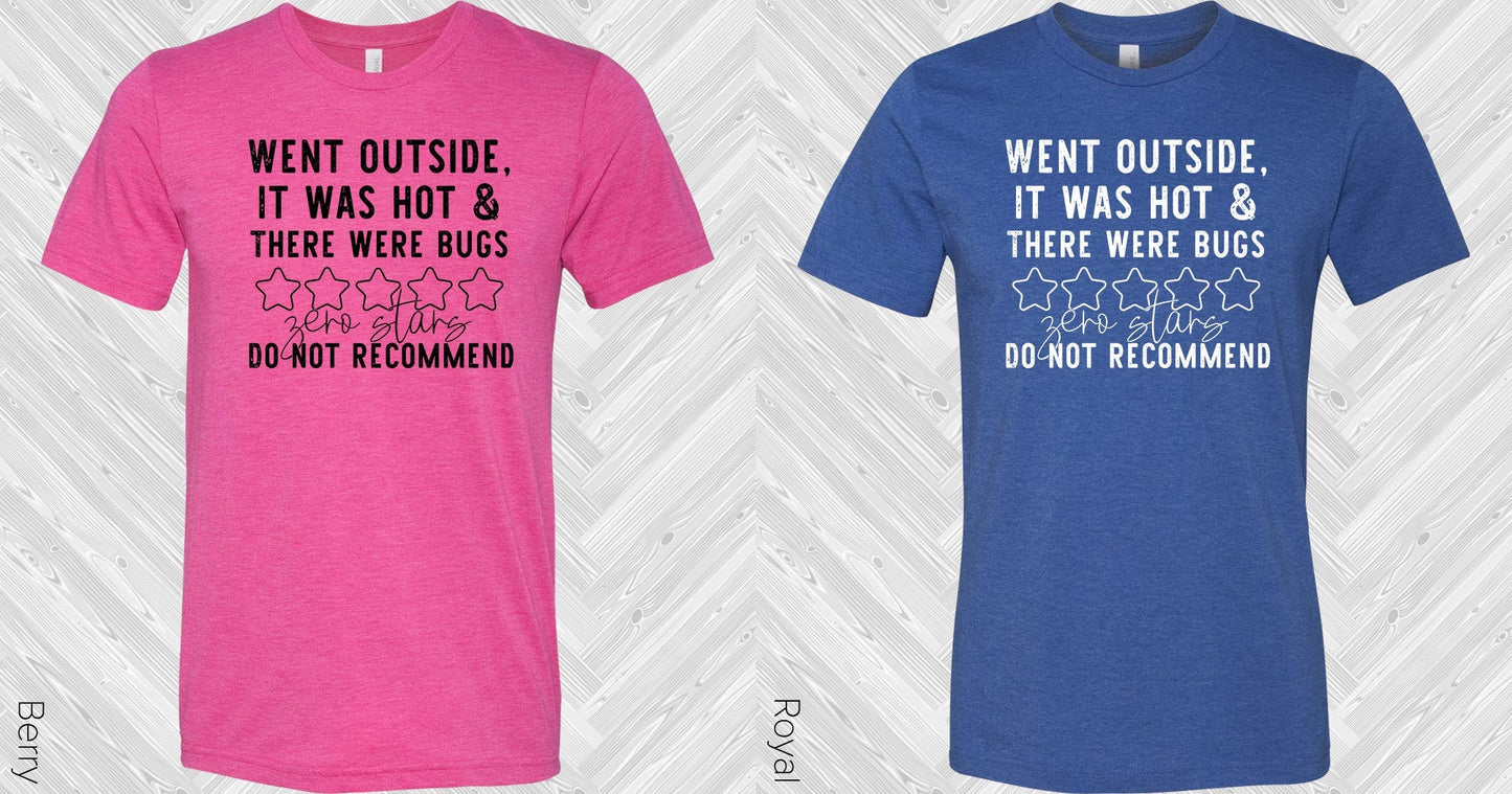 Went Outside It Was Hot and There Were Bugs Graphic Tee