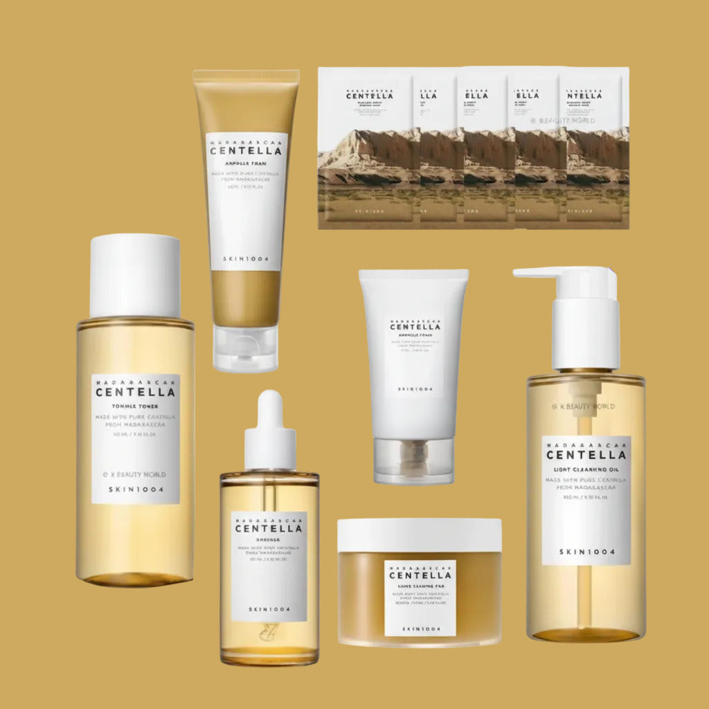 SKIN1004 Madagascar Centella Toning Set 7 PCS – Cleanser, Toner, Ampoule & Cream