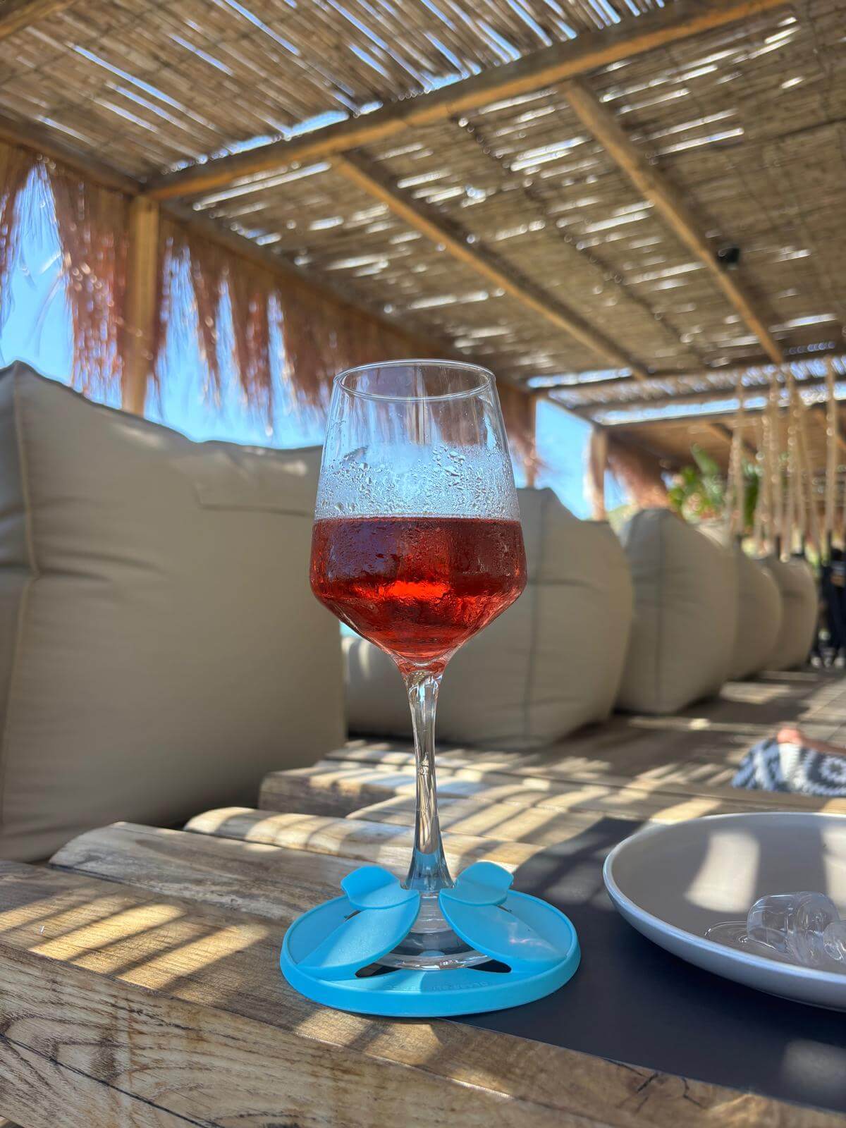Spill-Proof Outdoor Wine Glass Holder for Beach, Sand & Grass | Glass Slipper