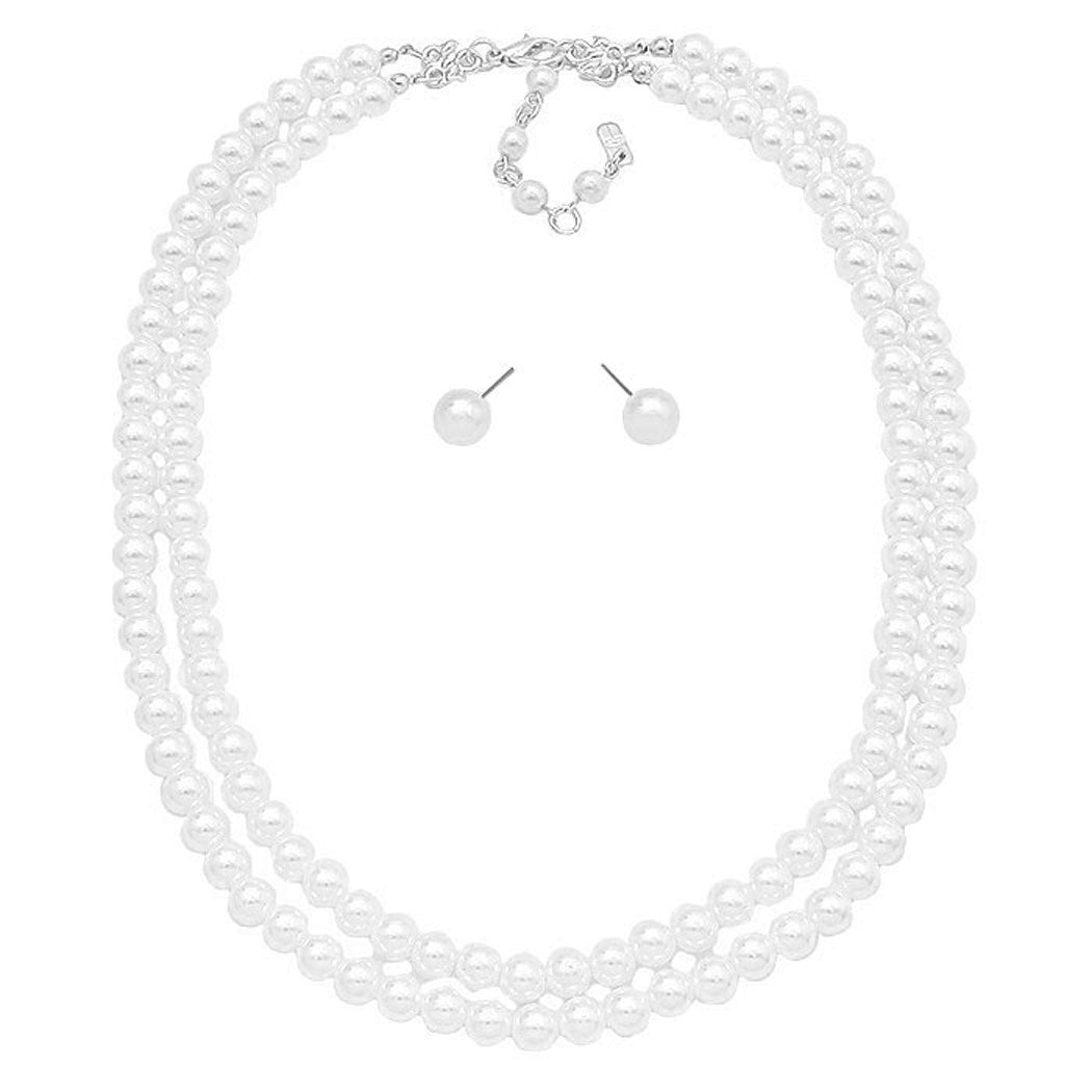 Pearl Necklaces with Matching Earrings