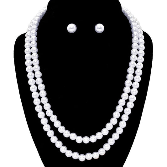 Pearl Necklaces with Matching Earrings