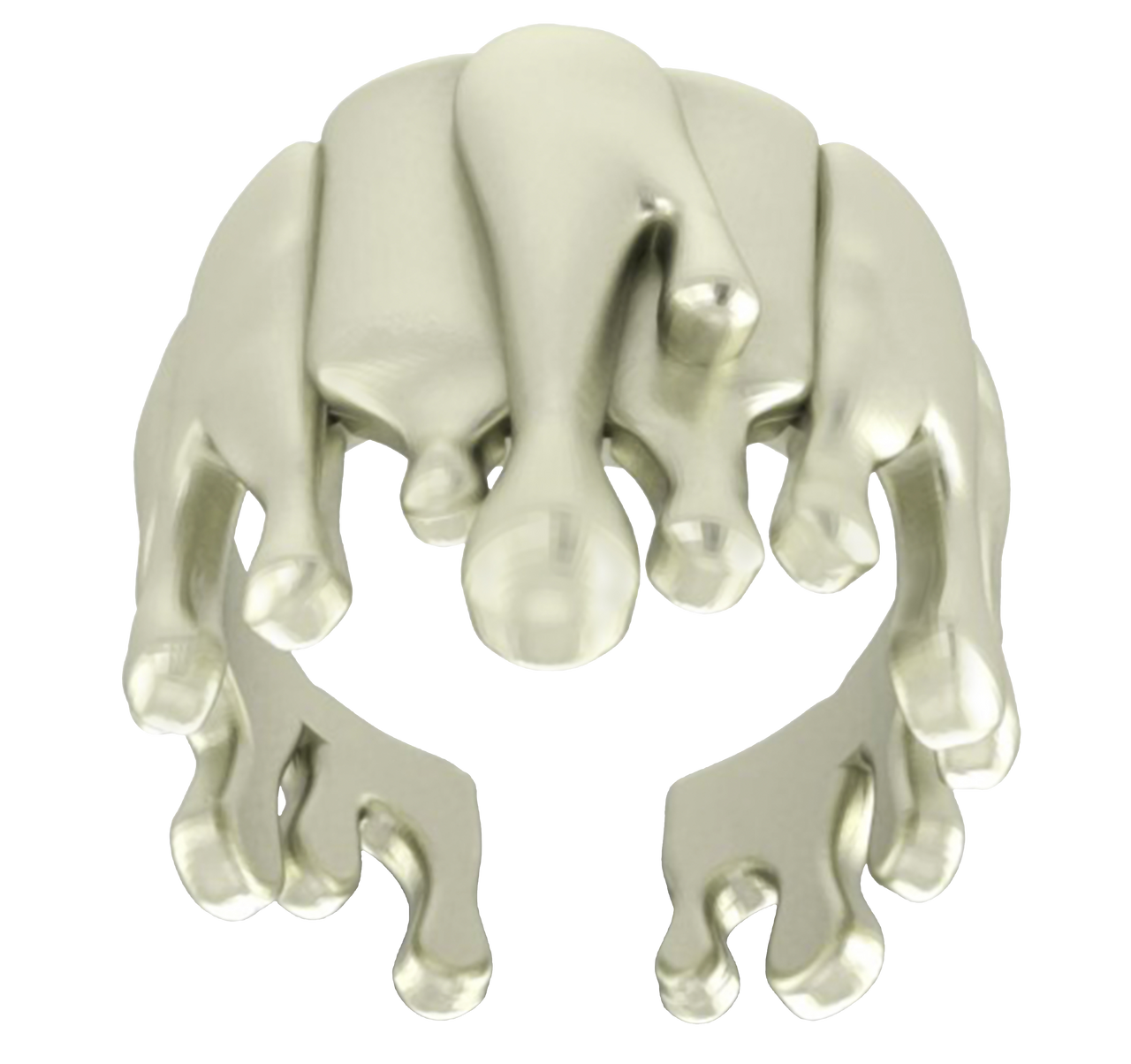 Antonio Wehrli Gravity Paint Drip Ring: Art into Jewelry-Silver & 18K Gold Plate-23