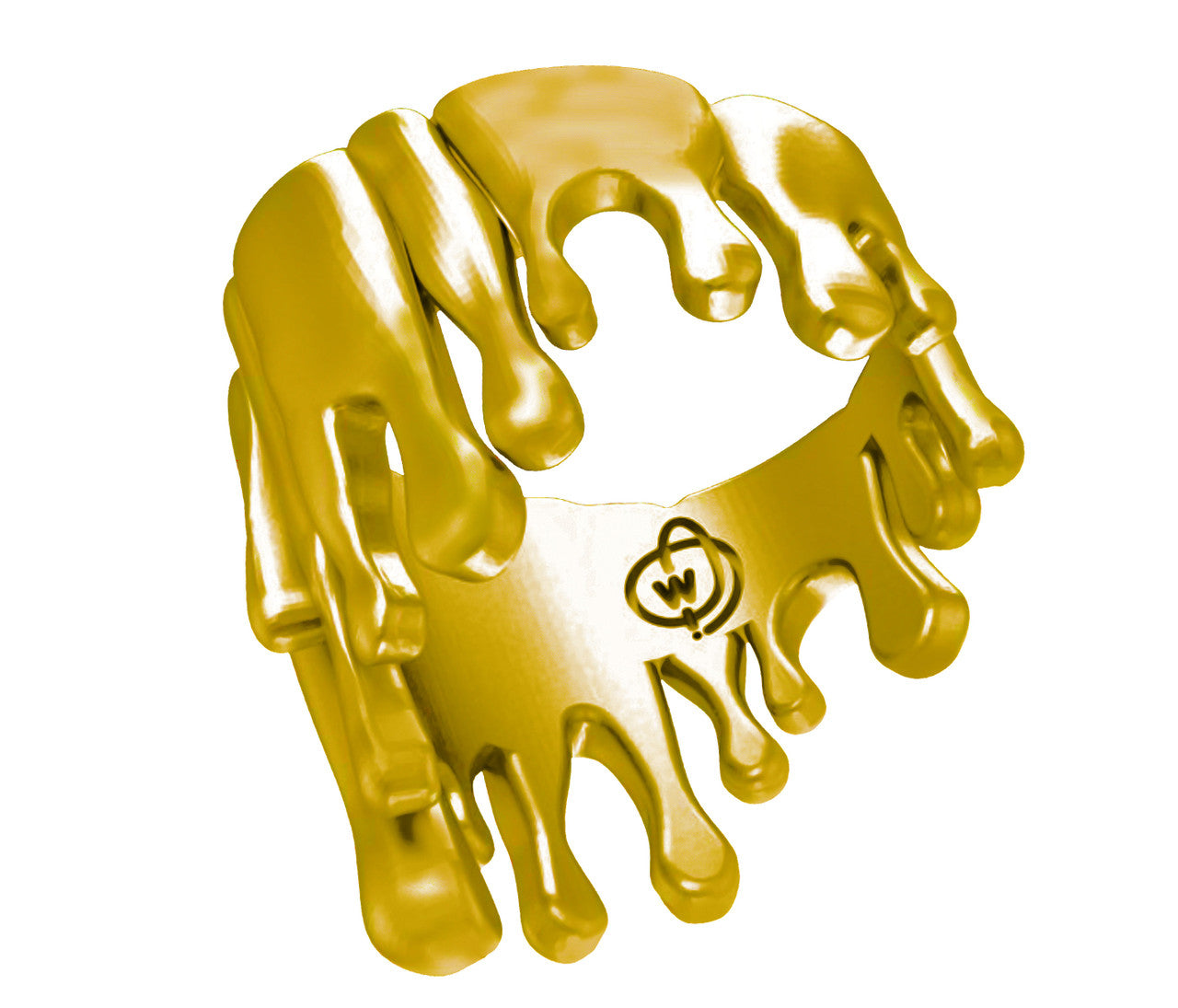 Antonio Wehrli Gravity Paint Drip Ring: Art into Jewelry-Silver & 18K Gold Plate-20