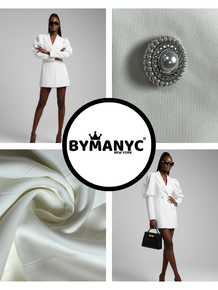 White HUDSON Blazer Dress Prêt-à-Porter BYMANYC ® New York-2