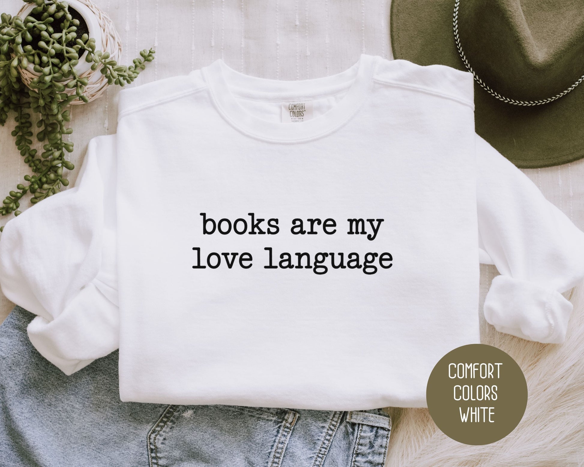 Books are My Love Language Comfort Colors Sweatshirt-10