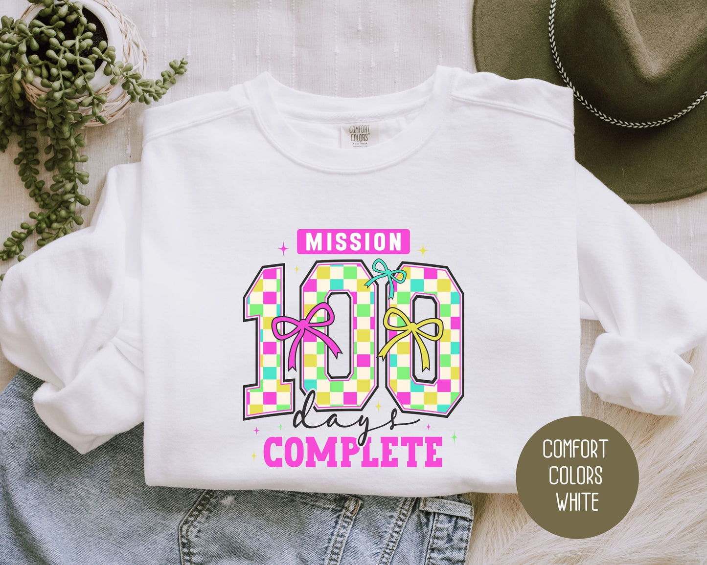 100 Days Of School Comfort Colors Sweatshirt-5