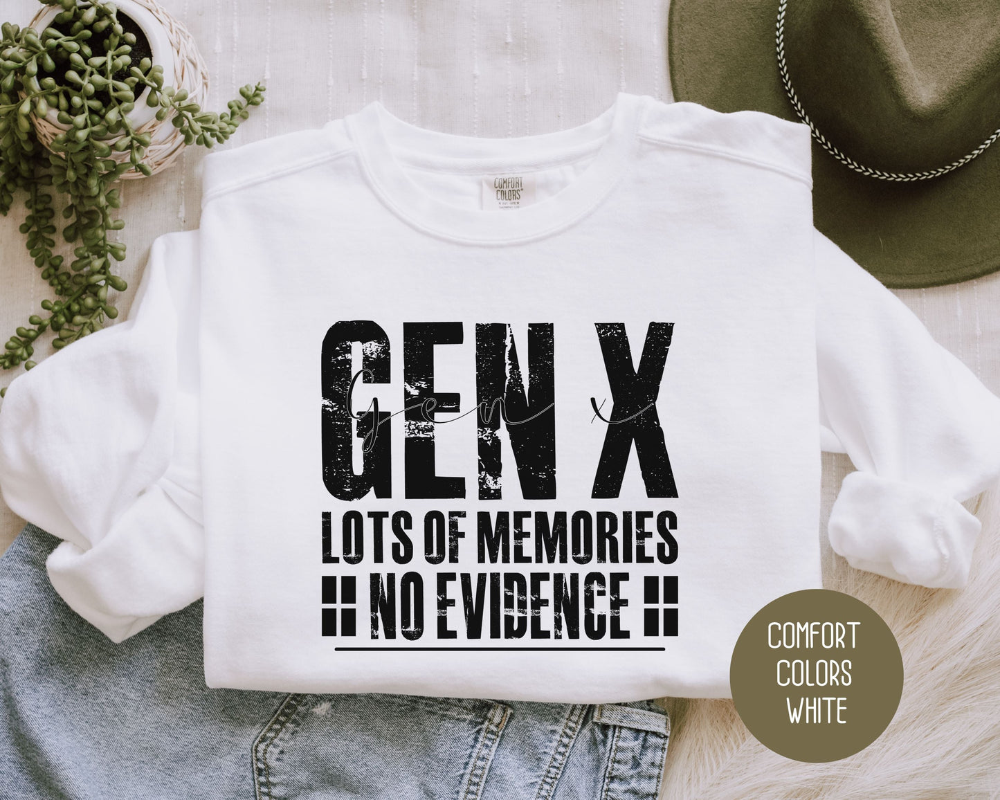 Gen X Lots of Memories No Evidence Comfort Colors Sweatshirt-9
