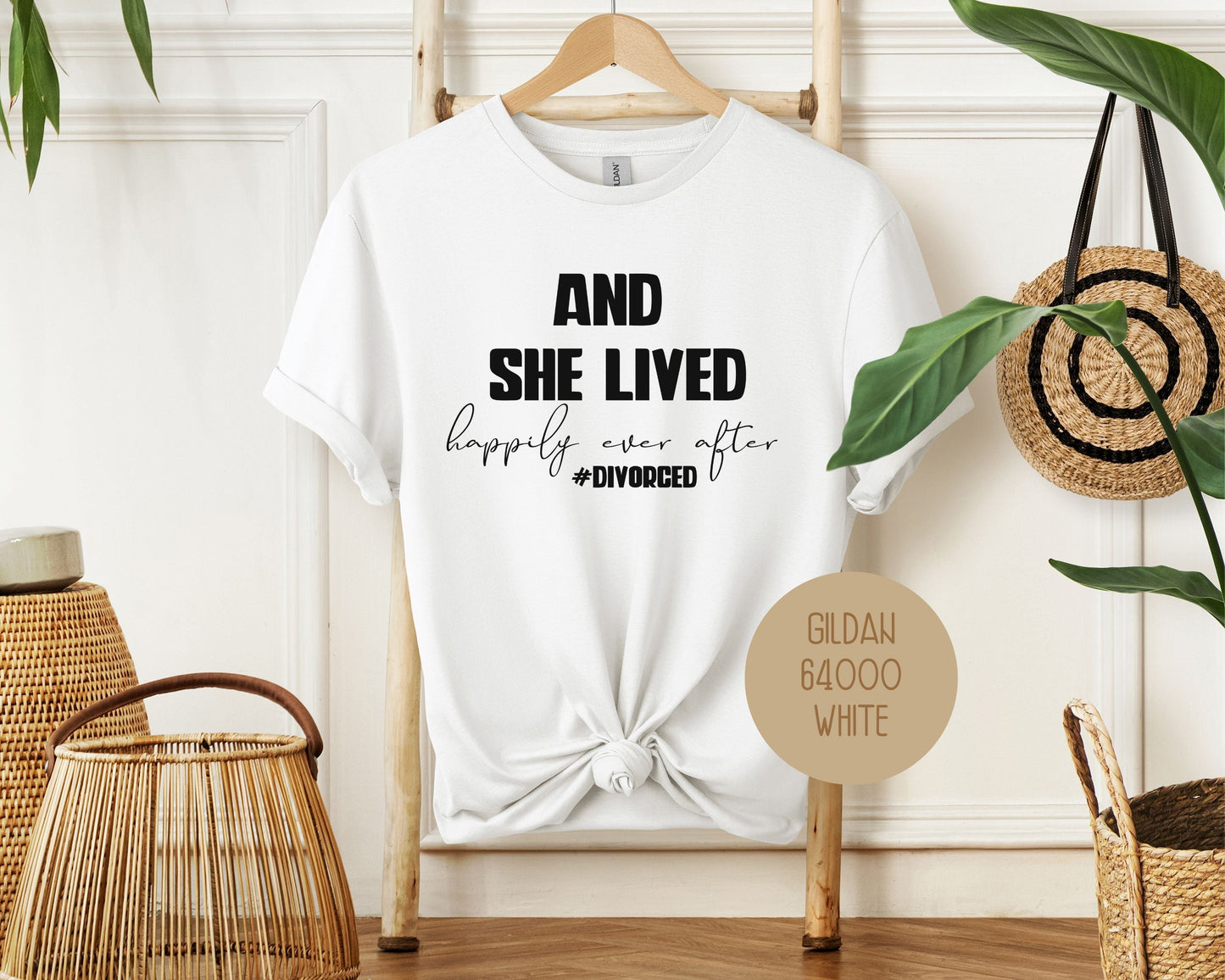 And She Lived Happily Ever After Divorce Party Shirt-11