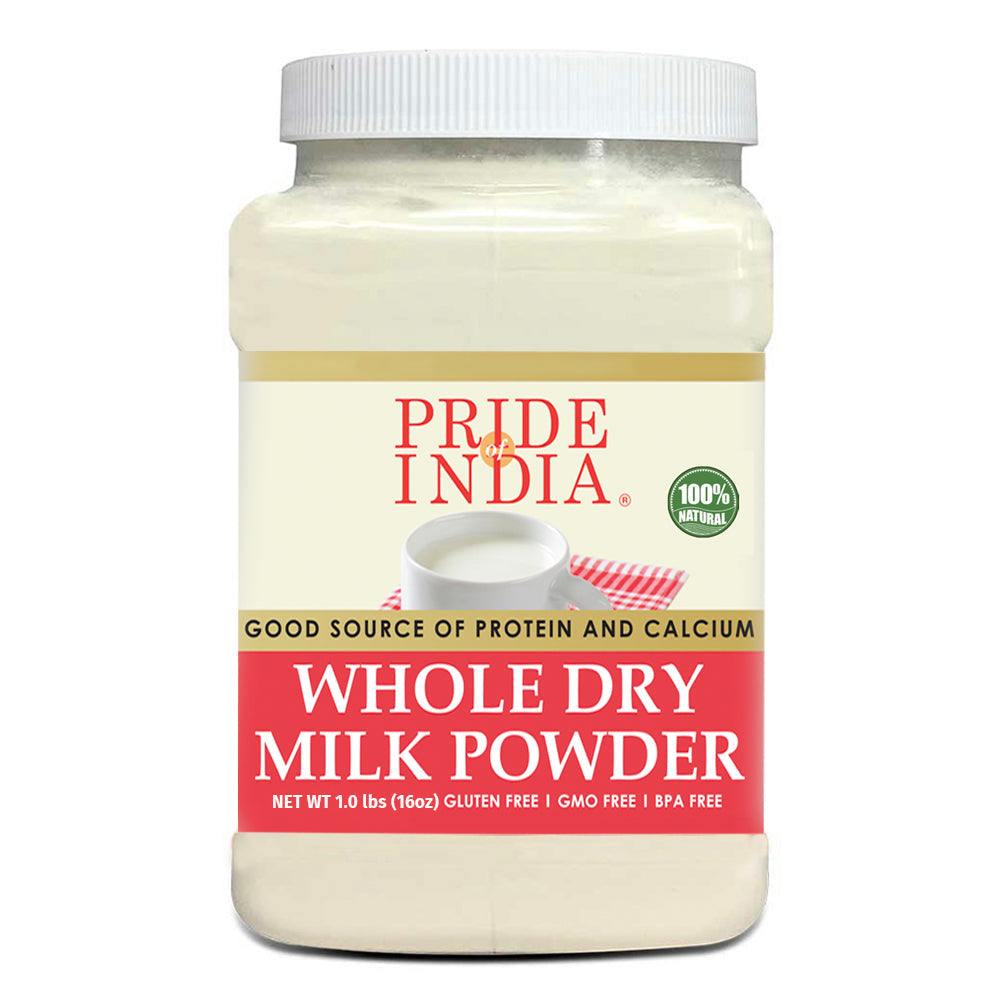 Whole Dry Milk Powder - Protein & Calcium Rich - 1 lbs (16oz) Jar-0