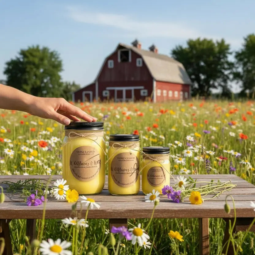 Wildflowers & Wood Mason | Organic Soy Candle