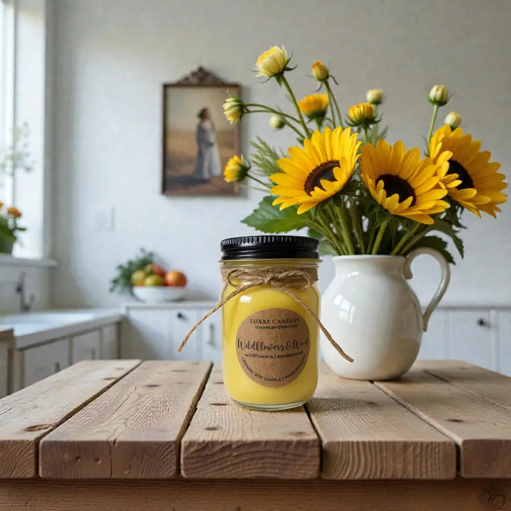Wildflowers & Wood Mason | Organic Soy Candle