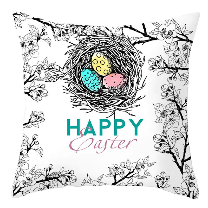 Easter Short Plush Pillowcase Cushion 18x18 inches