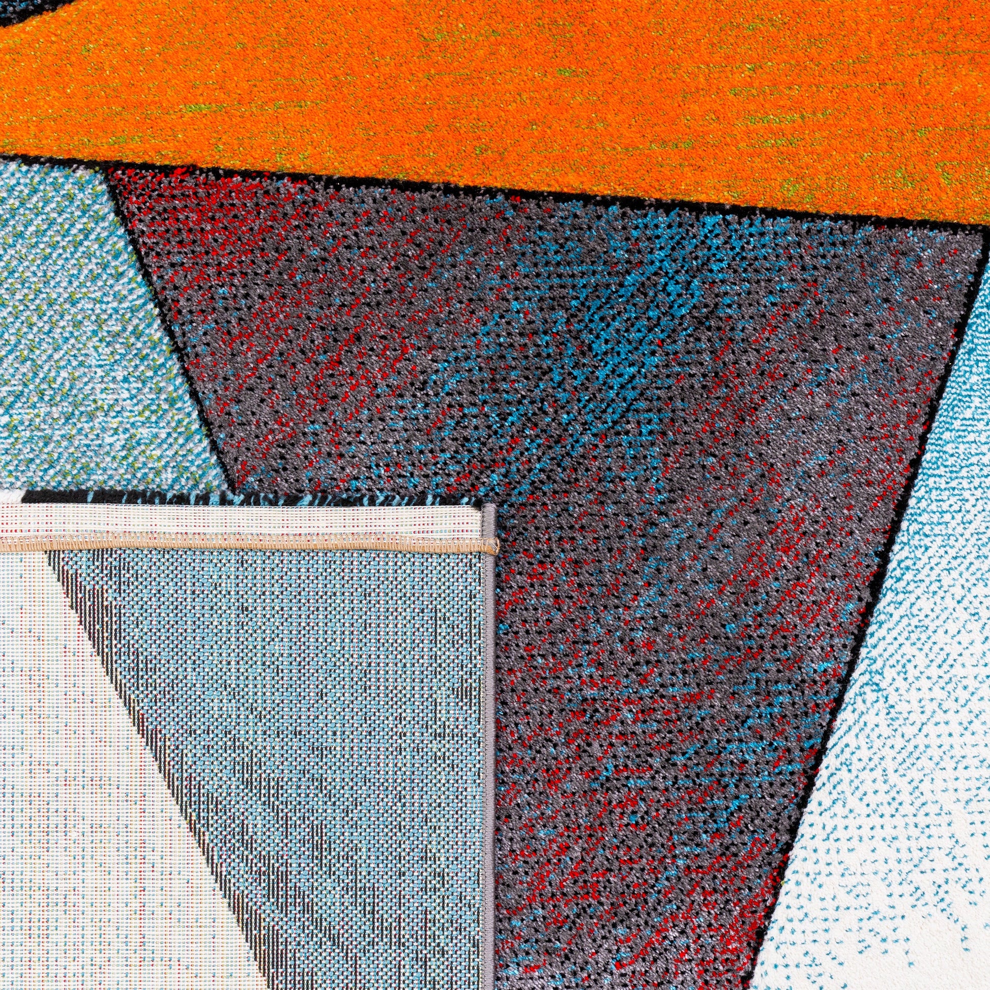 Colorful Area Rug Smaragd Modern Geometric Shapes-3
