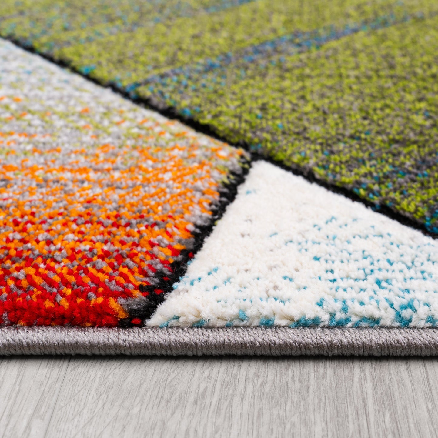 Colorful Area Rug Smaragd Modern Geometric Shapes-2