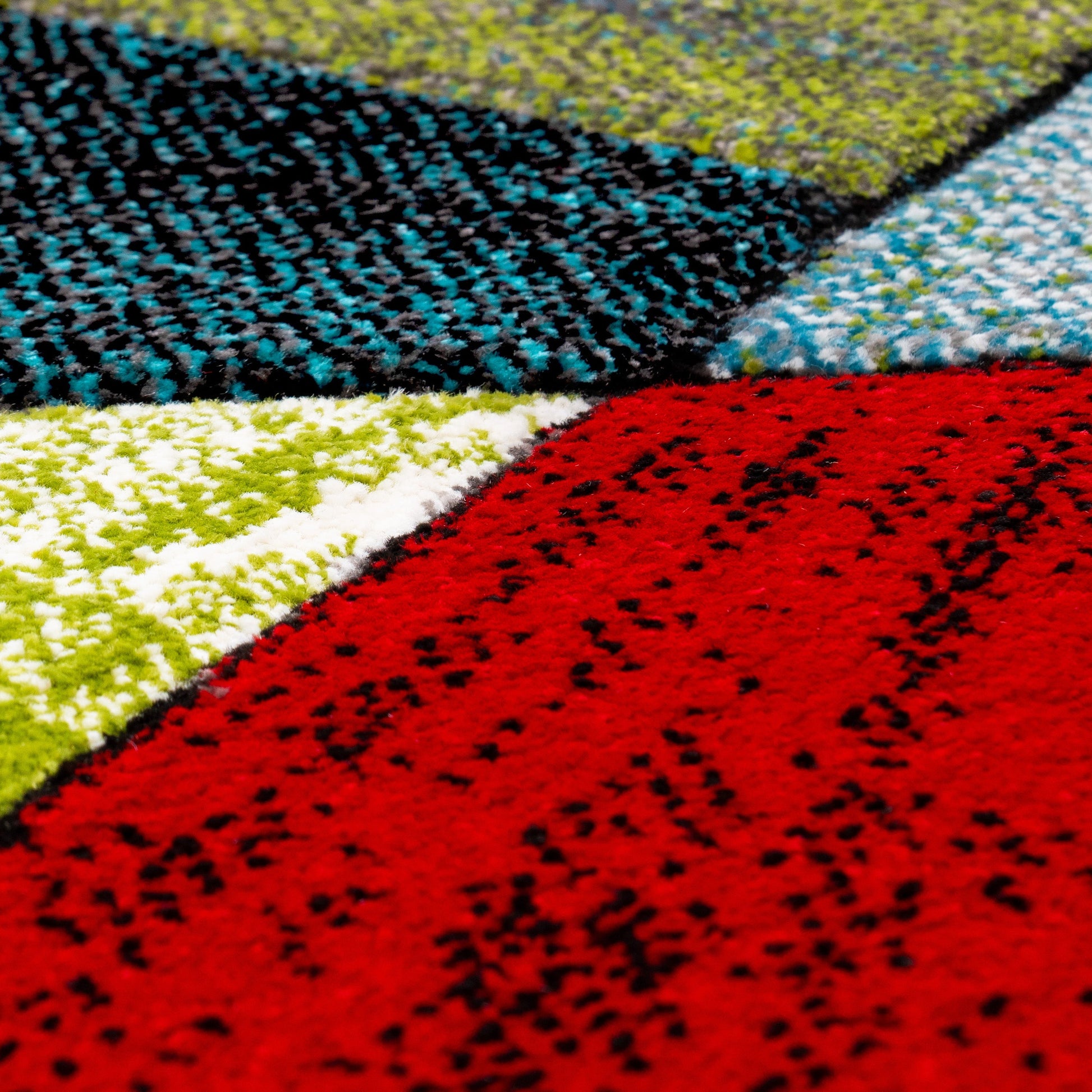 Colorful Area Rug Smaragd Modern Geometric Shapes-1