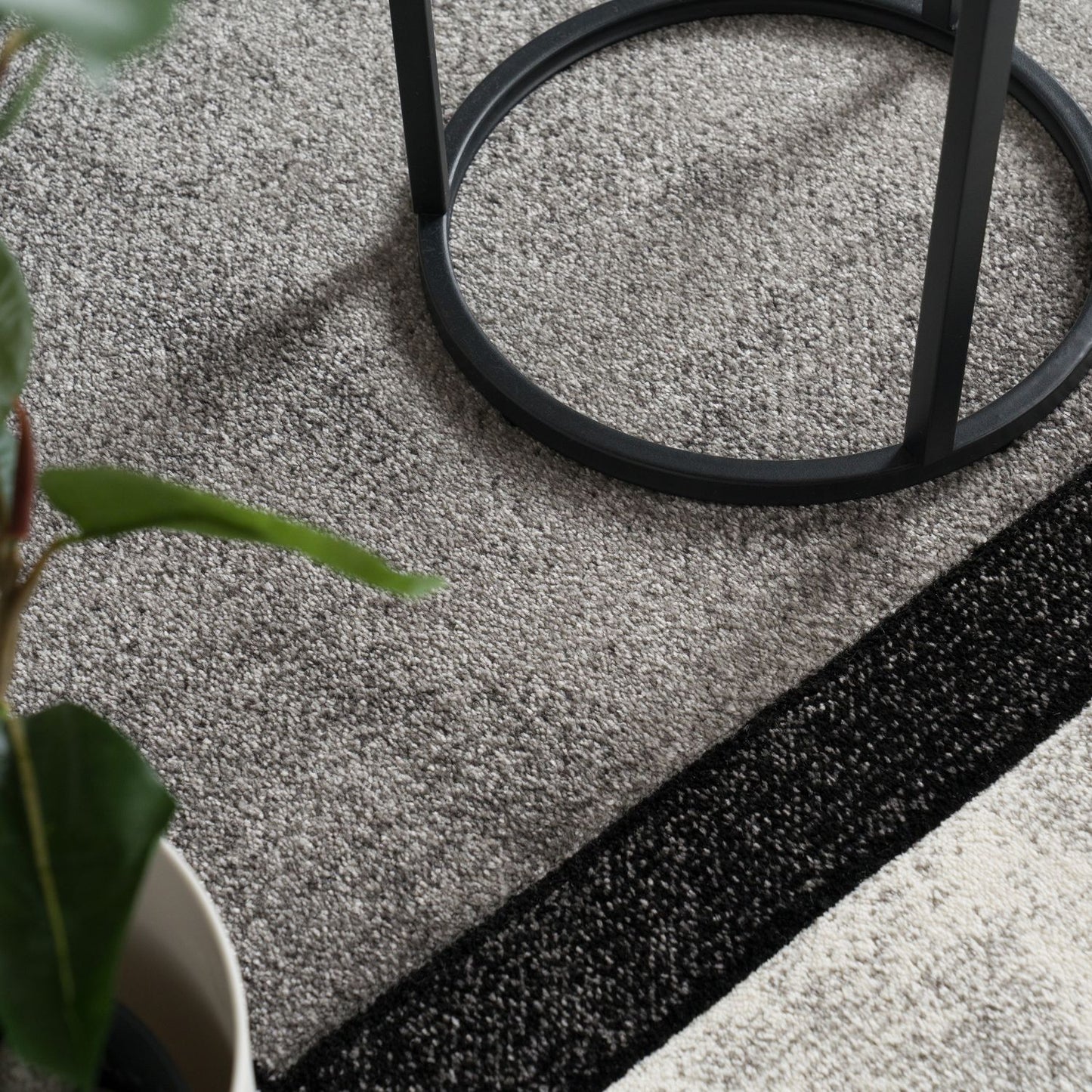 Area Rug Brilliance with Geometric Squares in Black White-1