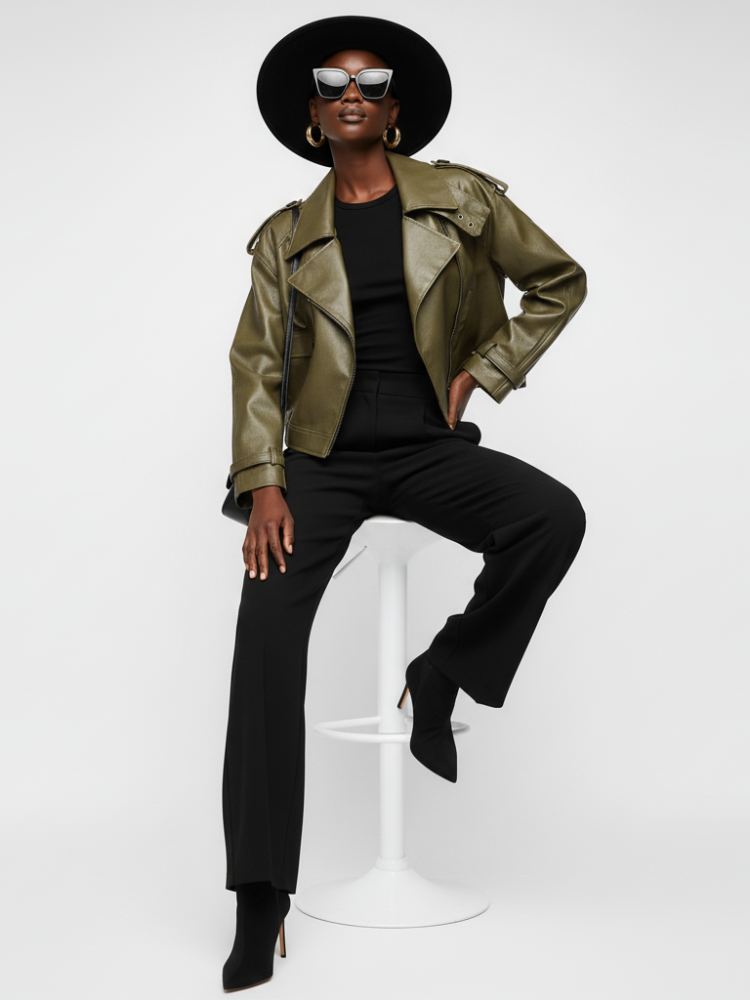 Women's Biker Jacket GREENWICH VILLAGE ECO FASHION BYMANYC ® New York-0